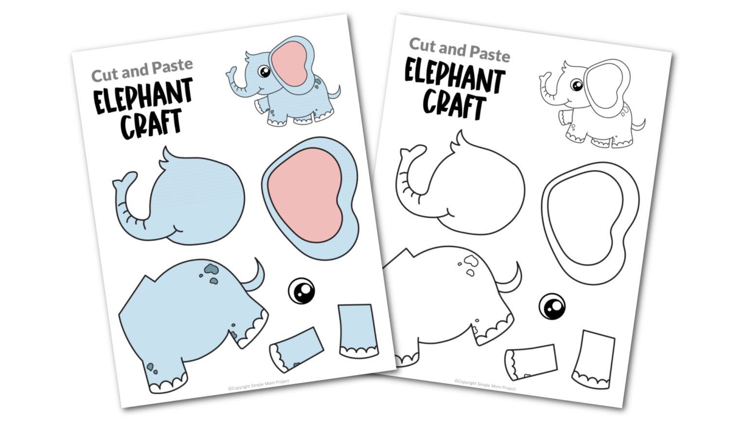  Free Printable Elephant Craft Template Simple Mom Project