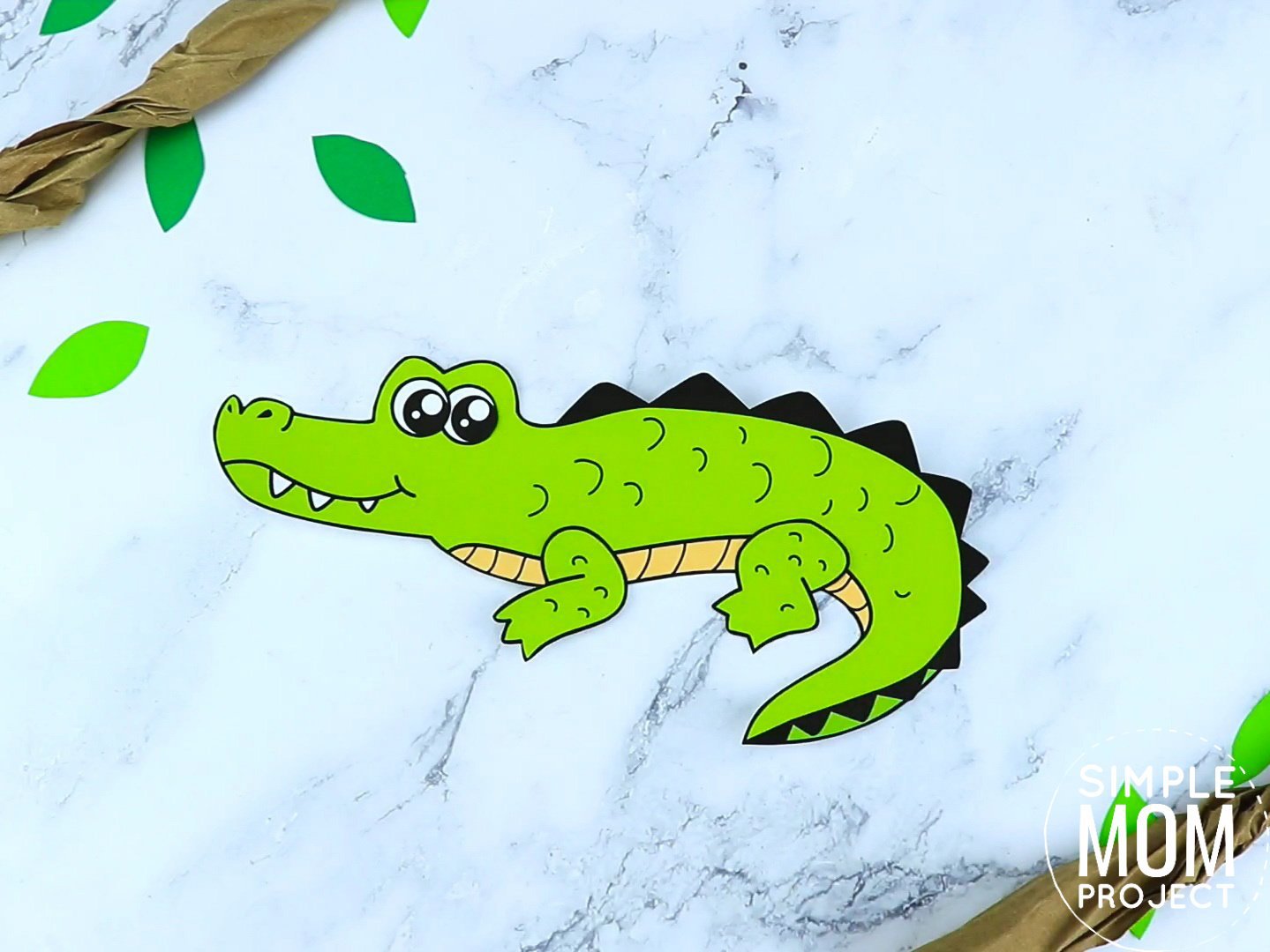 Free Printable Crocodile Craft Template Simple Mom Project