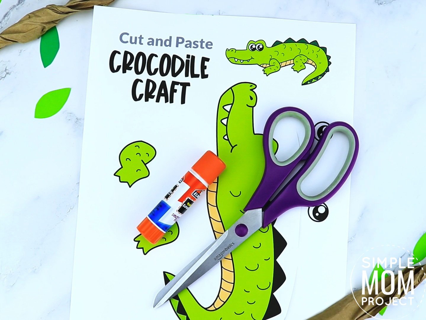 Free Printable Crocodile Craft Template Simple Mom Project