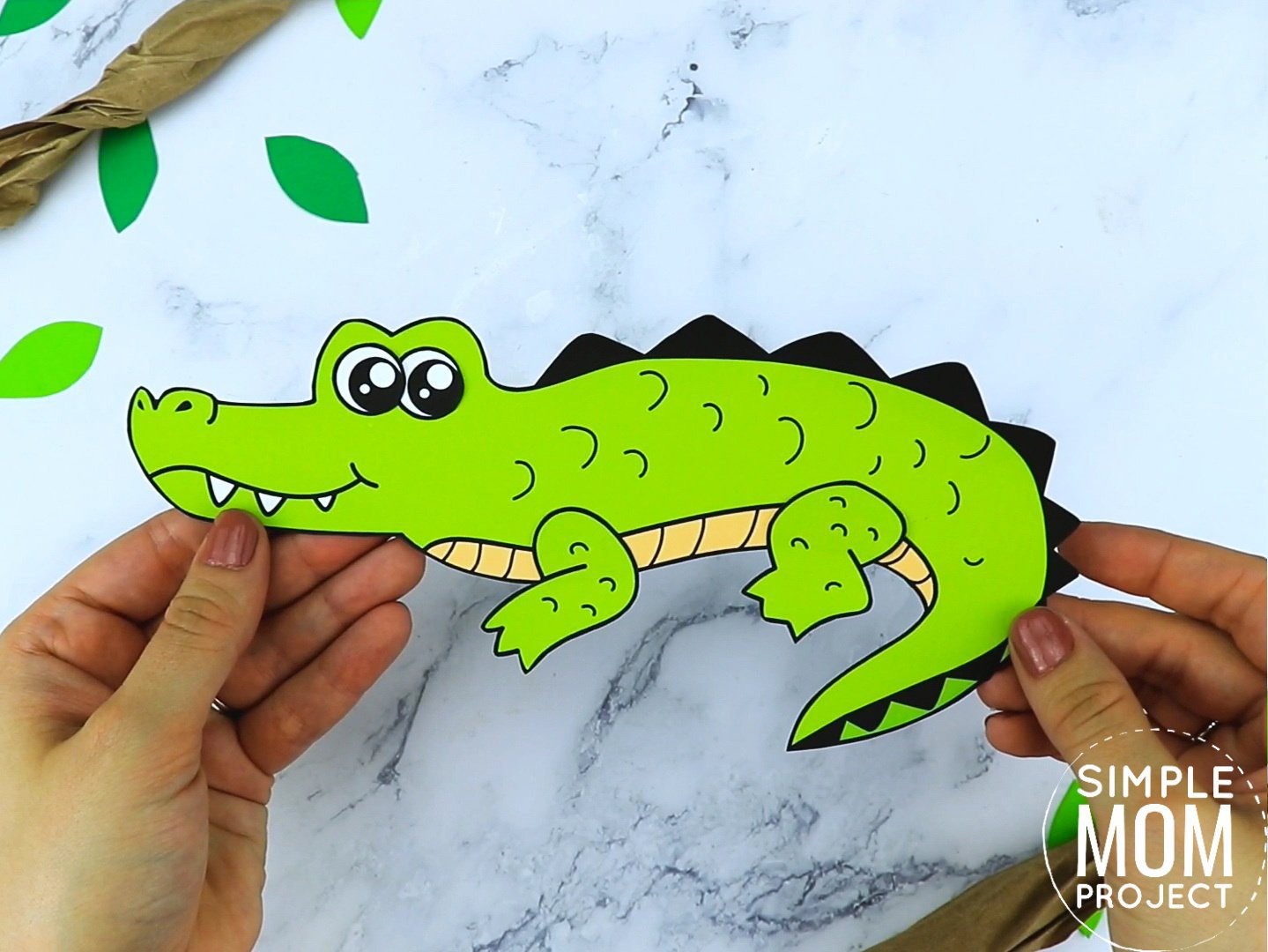 Free Printable Crocodile Craft Template Simple Mom Project