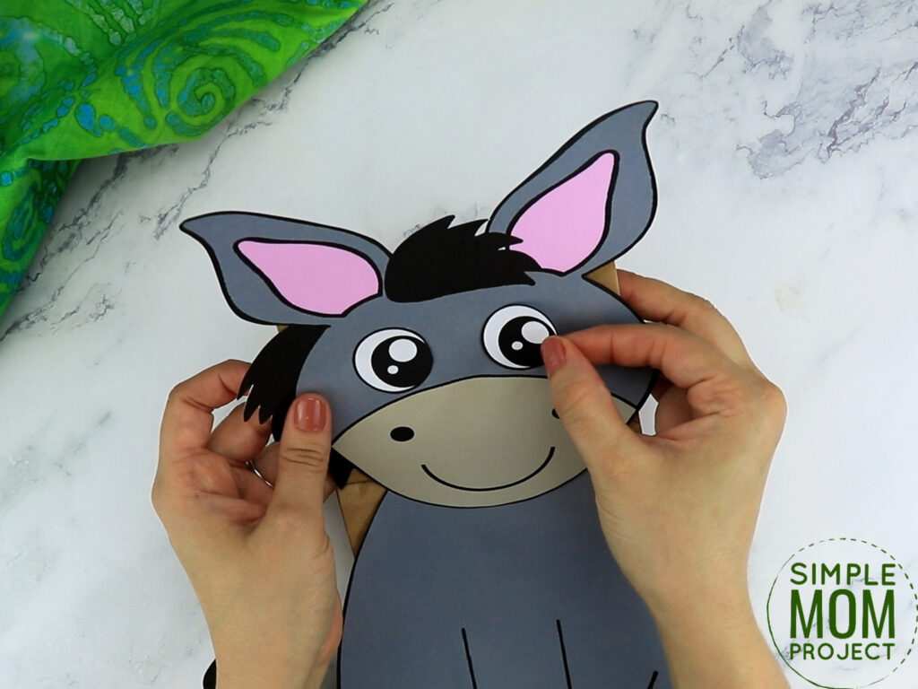 Free Printable Donkey Paper Bag Puppet Template - Simple Mom Project