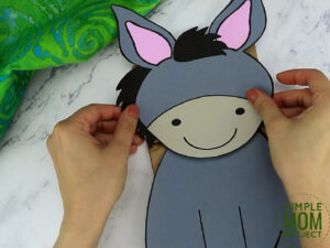 Free Printable Donkey Paper Bag Puppet Template - Simple Mom Project