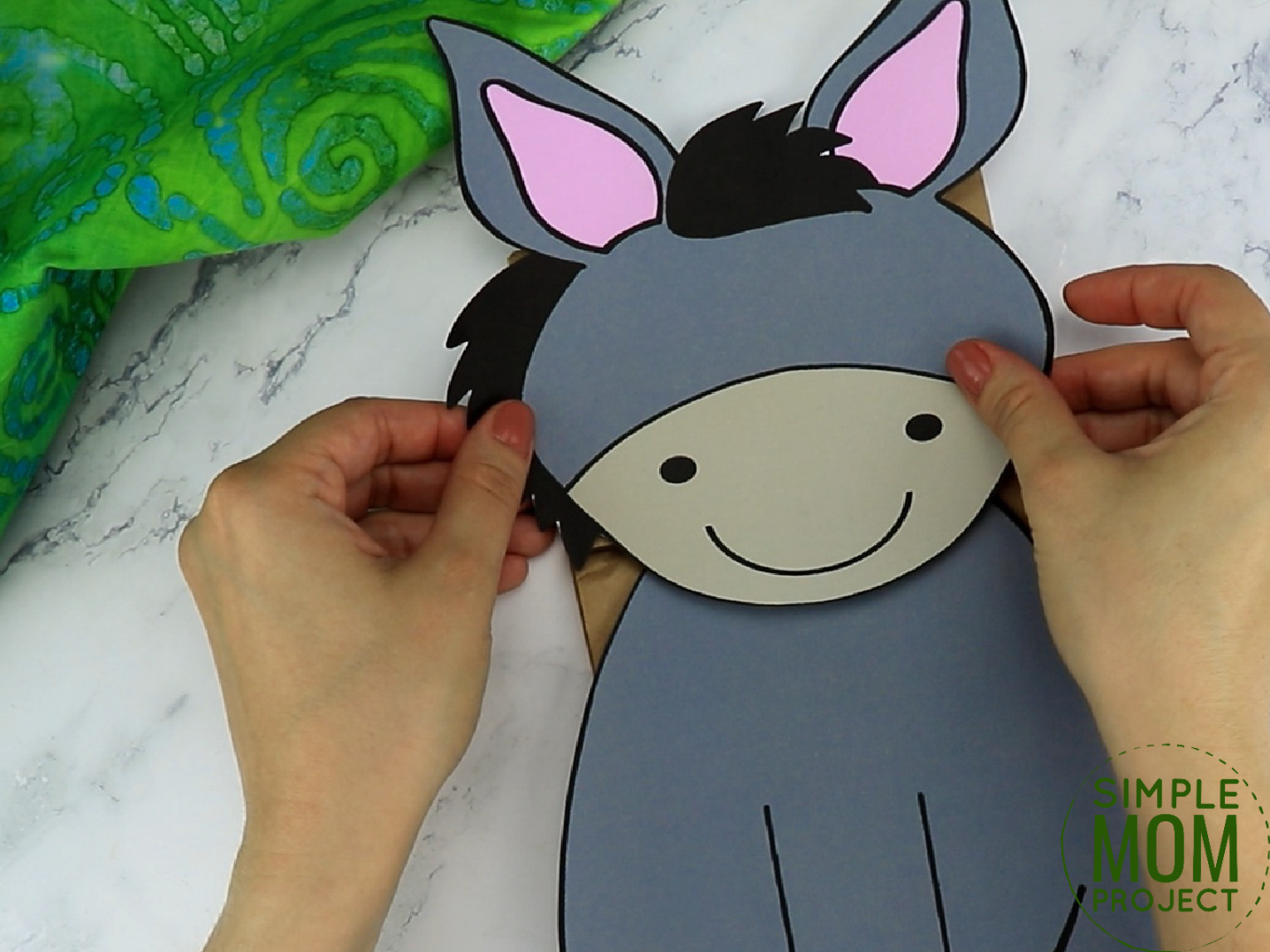 Free Printable Donkey Paper Bag Puppet Template – Simple Mom Project