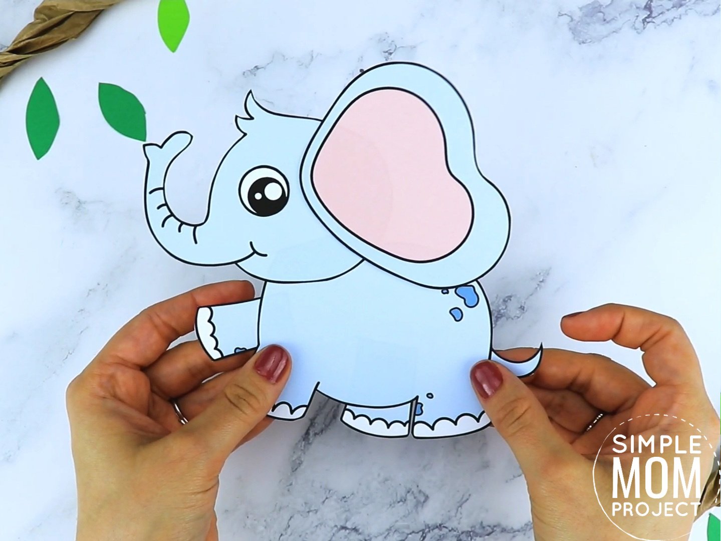 Free Printable Elephant Craft Template Simple Mom Project