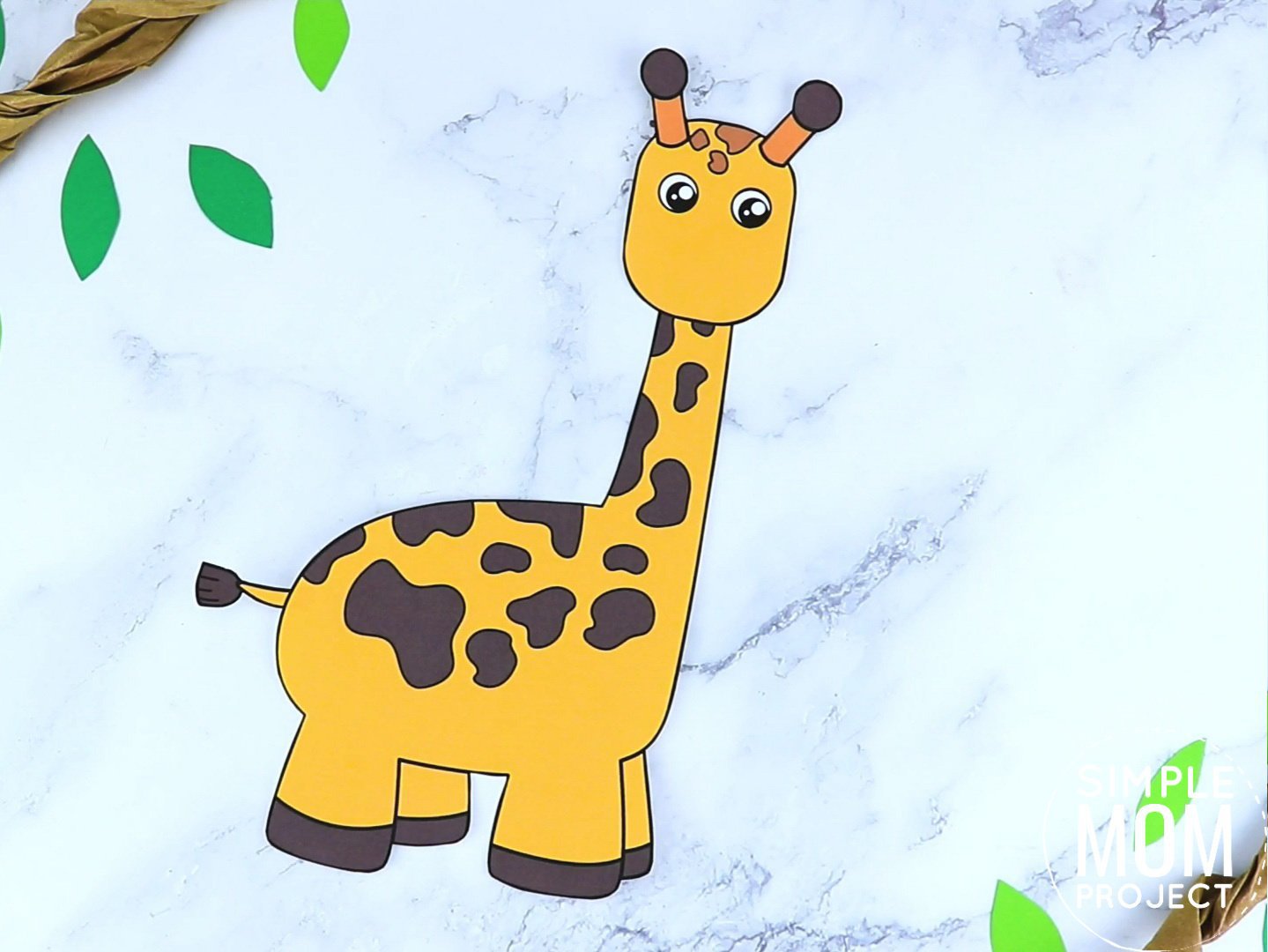 Free Printable Giraffe Craft Template - Simple Mom Project