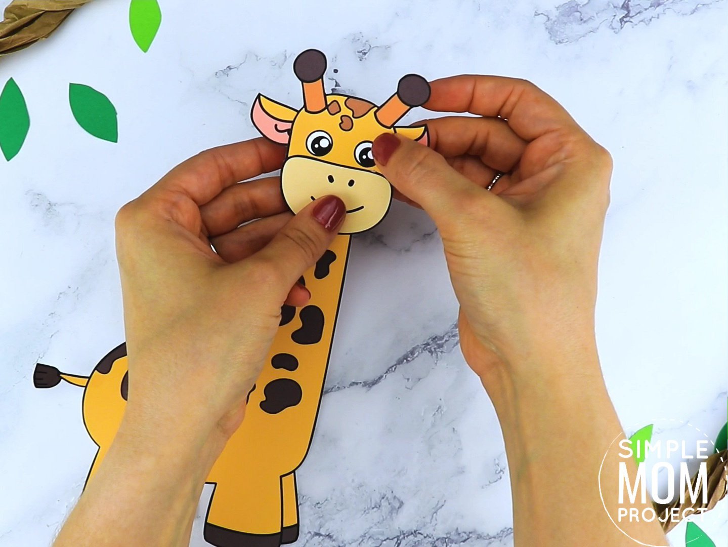 Free Printable Giraffe Craft Template Simple Mom Project
