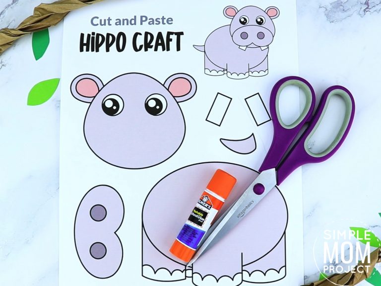 Free Printable Hippo Craft Template Simple Mom Project