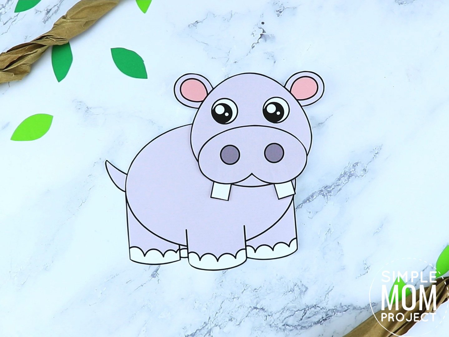 Free Printable Hippo Craft Template Simple Mom Project
