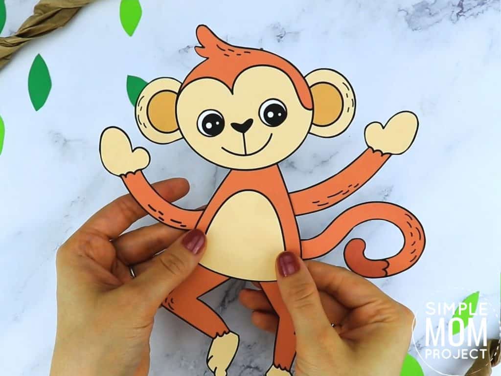 Free Printable Monkey Craft Template Simple Mom Project