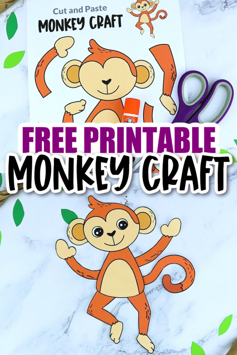 Free Printable Monkey Craft Template – Simple Mom Project