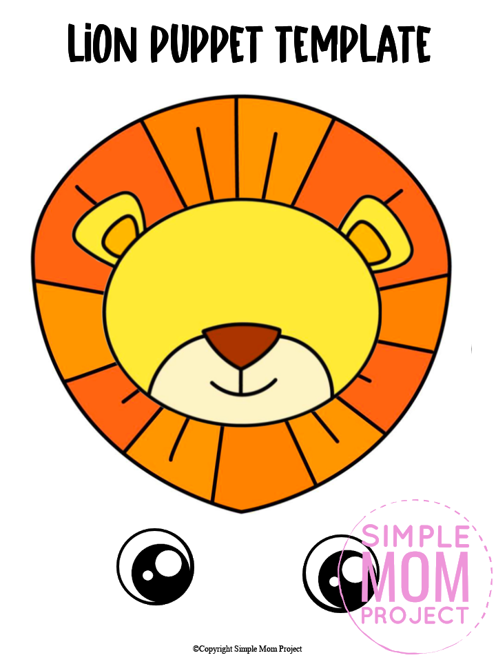 free-printable-lion-paper-bag-puppet-template-simple-mom-project