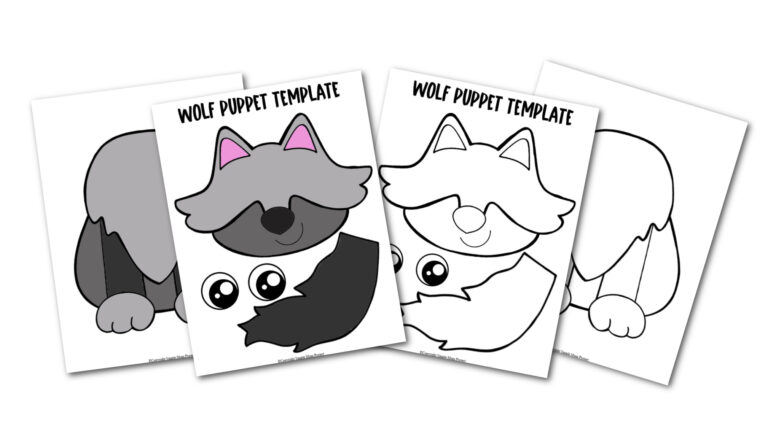 Free Printable Wolf Paper Bag Puppet Template – Simple Mom Project