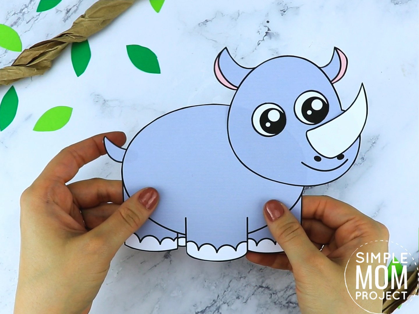 Free Printable Rhino Craft Template – Simple Mom Project