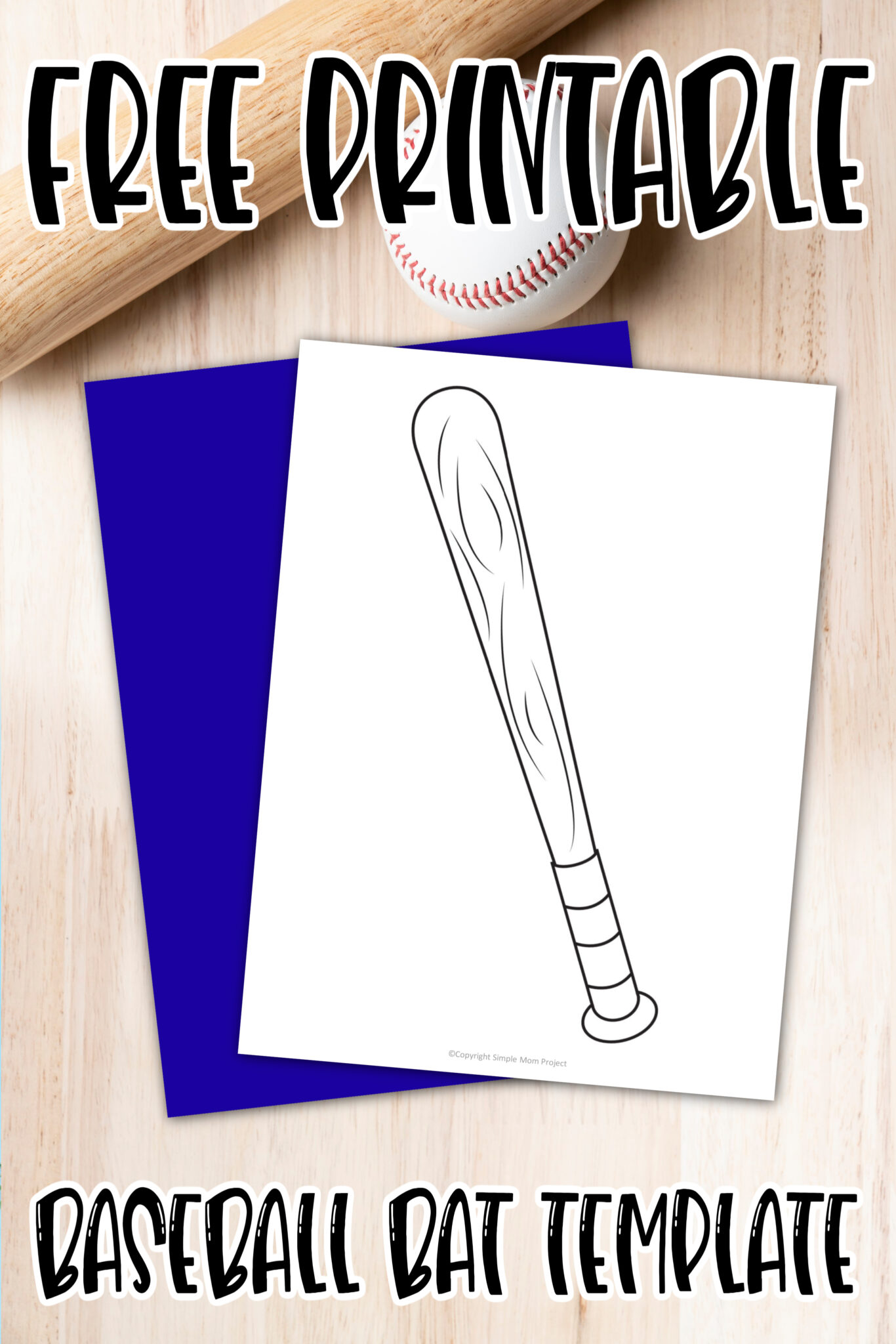  Free Printable Baseball Bat Template Simple Mom Project