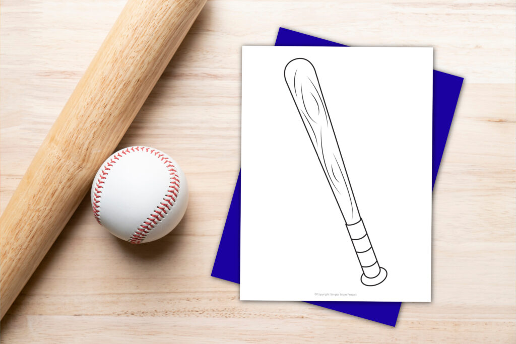 free printable baseball bat template