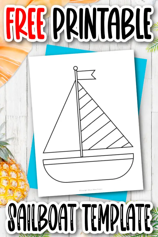 Are you looking for an easy, printable cut out outline of a sailboat template for your preschooler? This cut out stencil sailboat is perfect for clip art, string art, a summer nautical papercraft or a simple coloring page. Click now to download and print the sailboat template today!