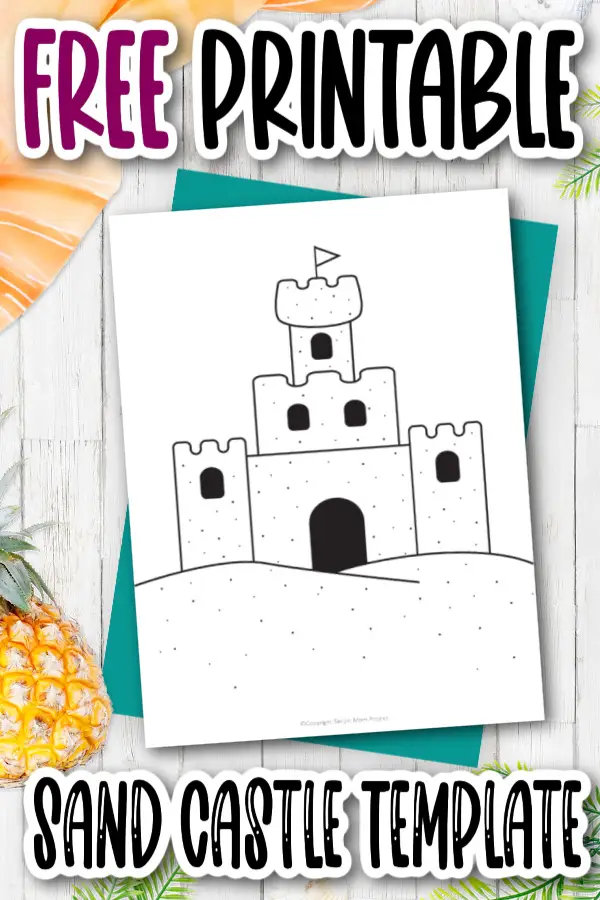 Are you looking for an easy, printable cut out outline of a beach sandcastle template for your preschooler? This simple cut out sandcastle is perfect for clip art, string art, a summer papercraft or a simple coloring page. Click now to download and print the sandcastle template today!