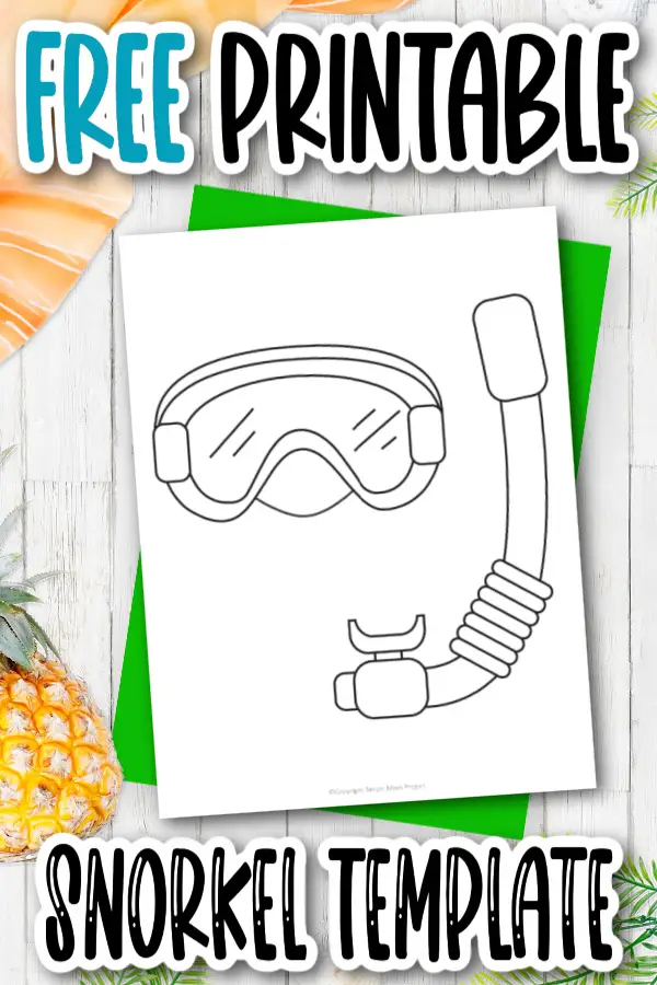 Do you love to scuba dive? Why not add this snorkel template to your summer fun crafts on rainy days. You and your kids can pretend you are in the ocean or under water by adding sharks or fish to the snorkel template. Click to download this free printable snorkel template now.