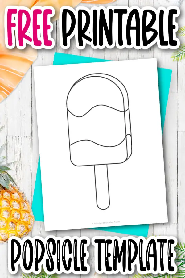 Are you looking for an easy, printable cut out outline of a rainbow popsicle template for your preschooler? This cut popsicle is perfect for clip art, string art, a summer papercraft or a simple coloring page. Click now to download and print the popsicle template today!