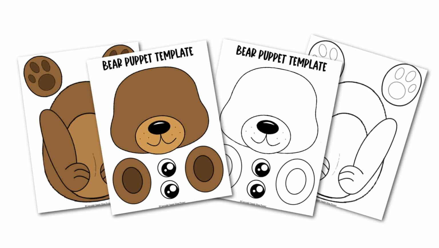 Free Printable Bear Paper Bag Puppet Template – Simple Mom Project