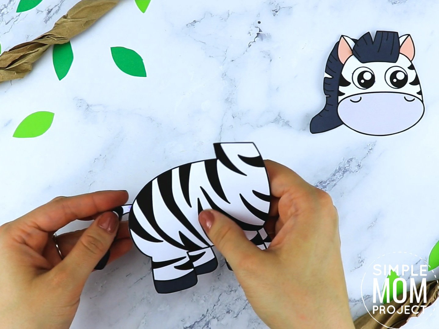 Free Printable Zebra Craft Template Simple Mom Project