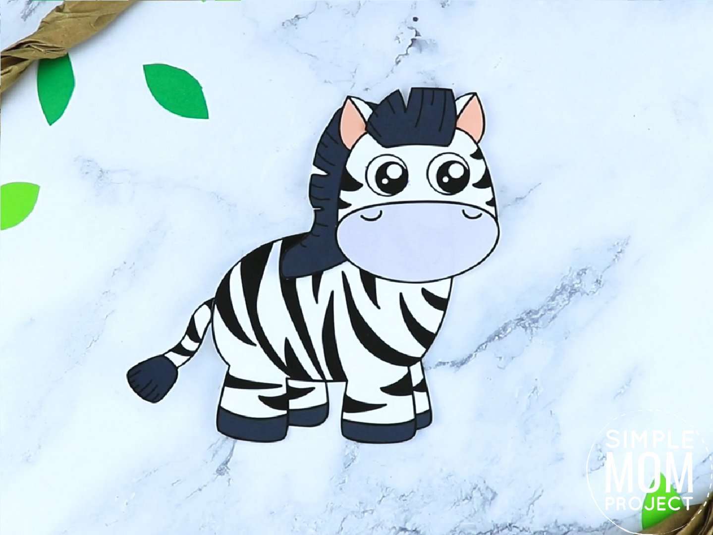 Free Printable Zebra Craft Template Simple Mom Project