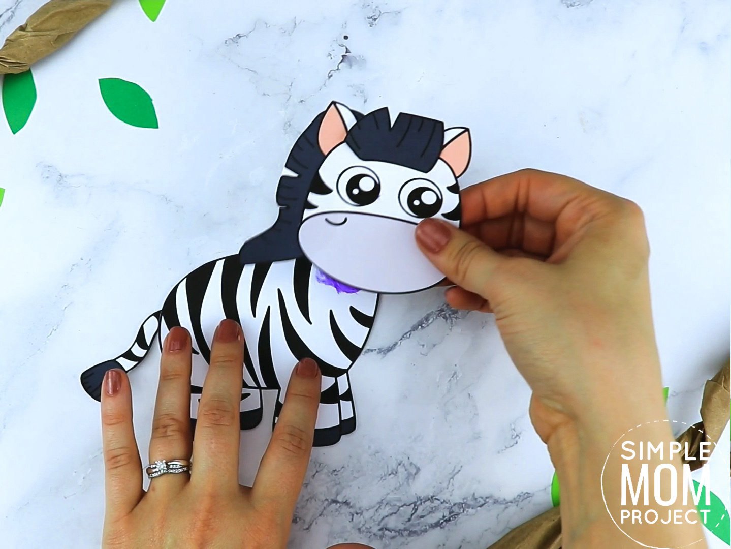 Free Printable zebra Craft for preschoolers, toddlers and kindergartners