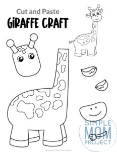 Free Printable Giraffe Craft Template - Simple Mom Project