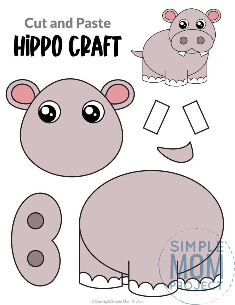 Free Printable Hippo Craft Template Simple Mom Project Free Printable Hippo Craft Template Simple Mom Project