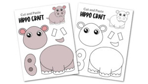 Hippo Cut and Paste Craft for Toddlers, Preschoolers and Kindergarteners Convertkit