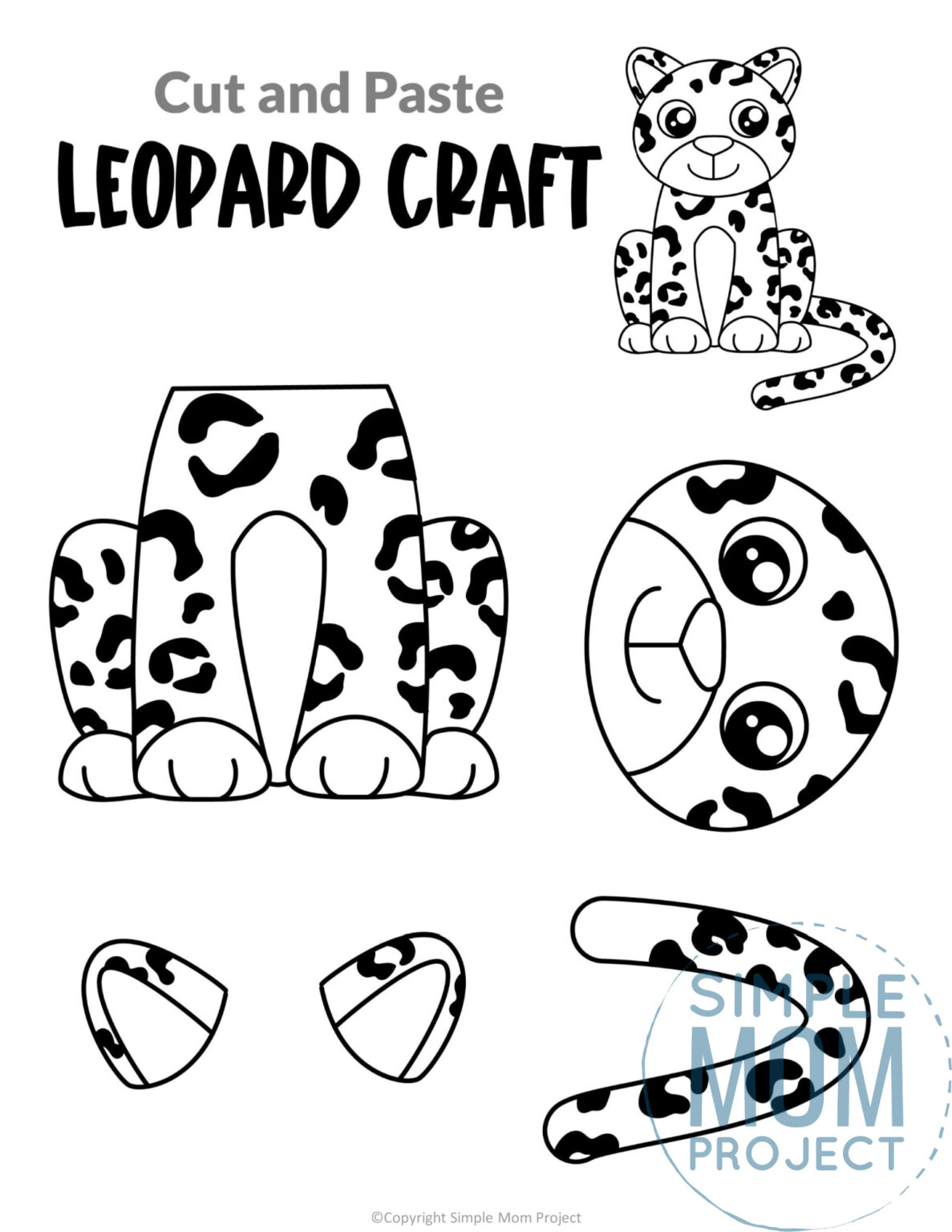 Free Printable Leopard Craft Template Simple Mom Project