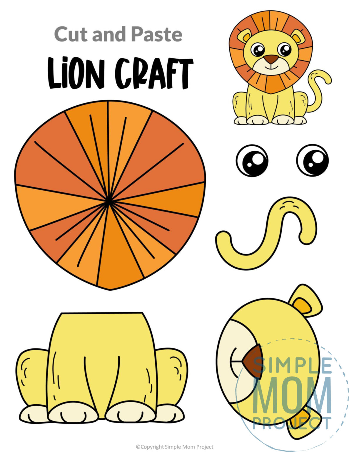 Lion Craft Template