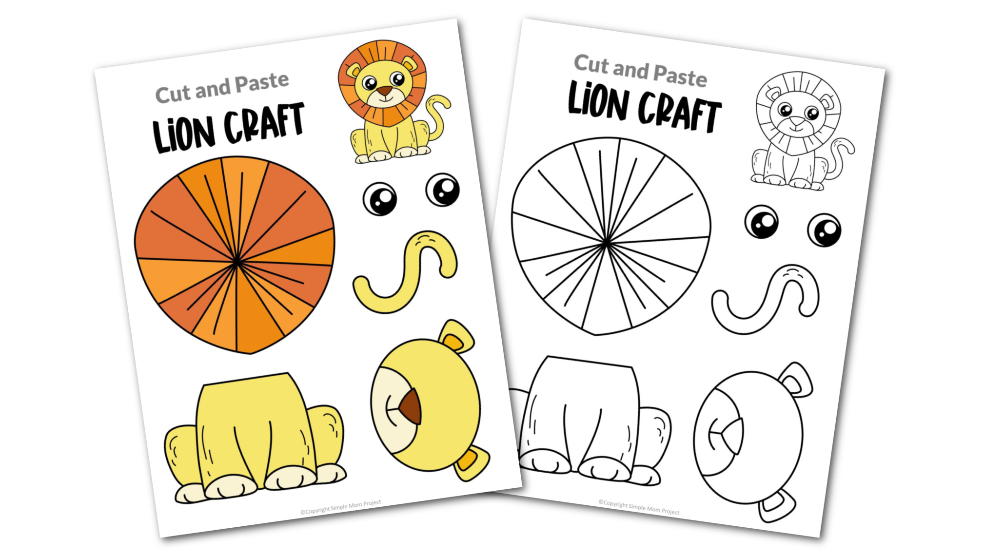 Free Printable Lion Craft Template