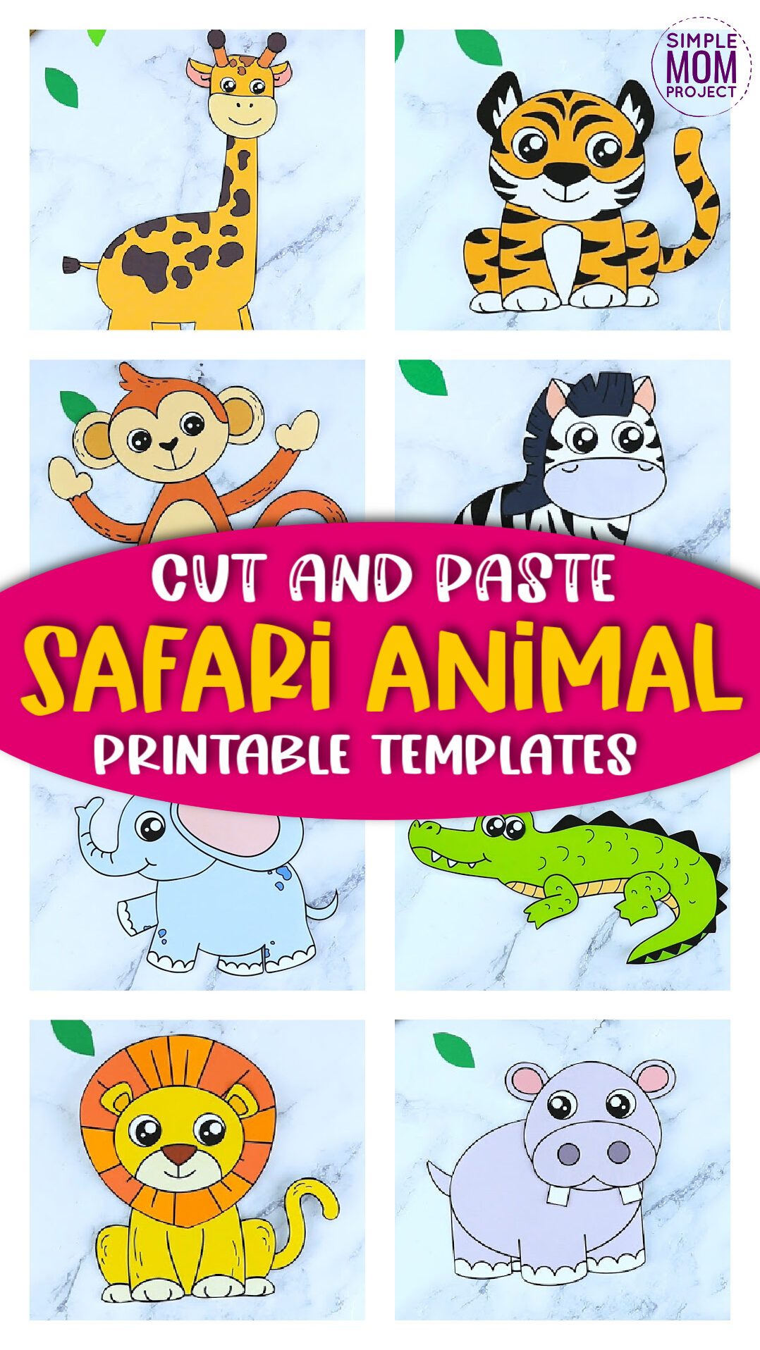 Looking for the best zoo animal character crafts for your kids? These easy jungle animal crafts have fun cut and paste templates to keep toddlers, preschoolers or even big kids amused for hours. Including our popular lion craft, zebra craft and tiger crafts and many more these are sure to be a big hit with your kids for fun craft activities or even homeschooling lessons. Click here to grab these awesome safari animal character craft templates today.