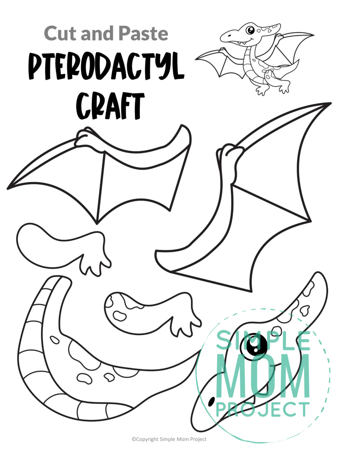 Printable Dinosaur Craft Templates - Simple Mom Project