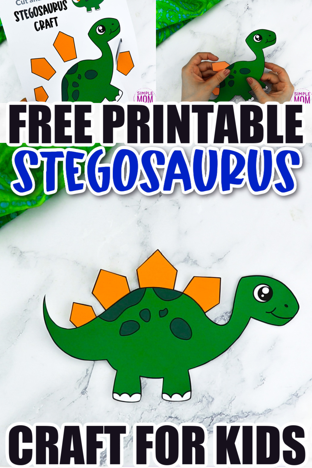 Free Printable Stegosaurus Craft Template – Simple Mom Project