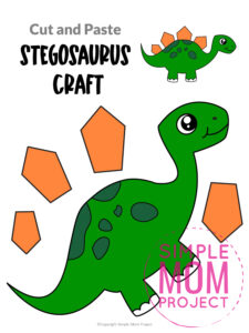 Free Printable Stegosaurus Craft Template - Simple Mom Project