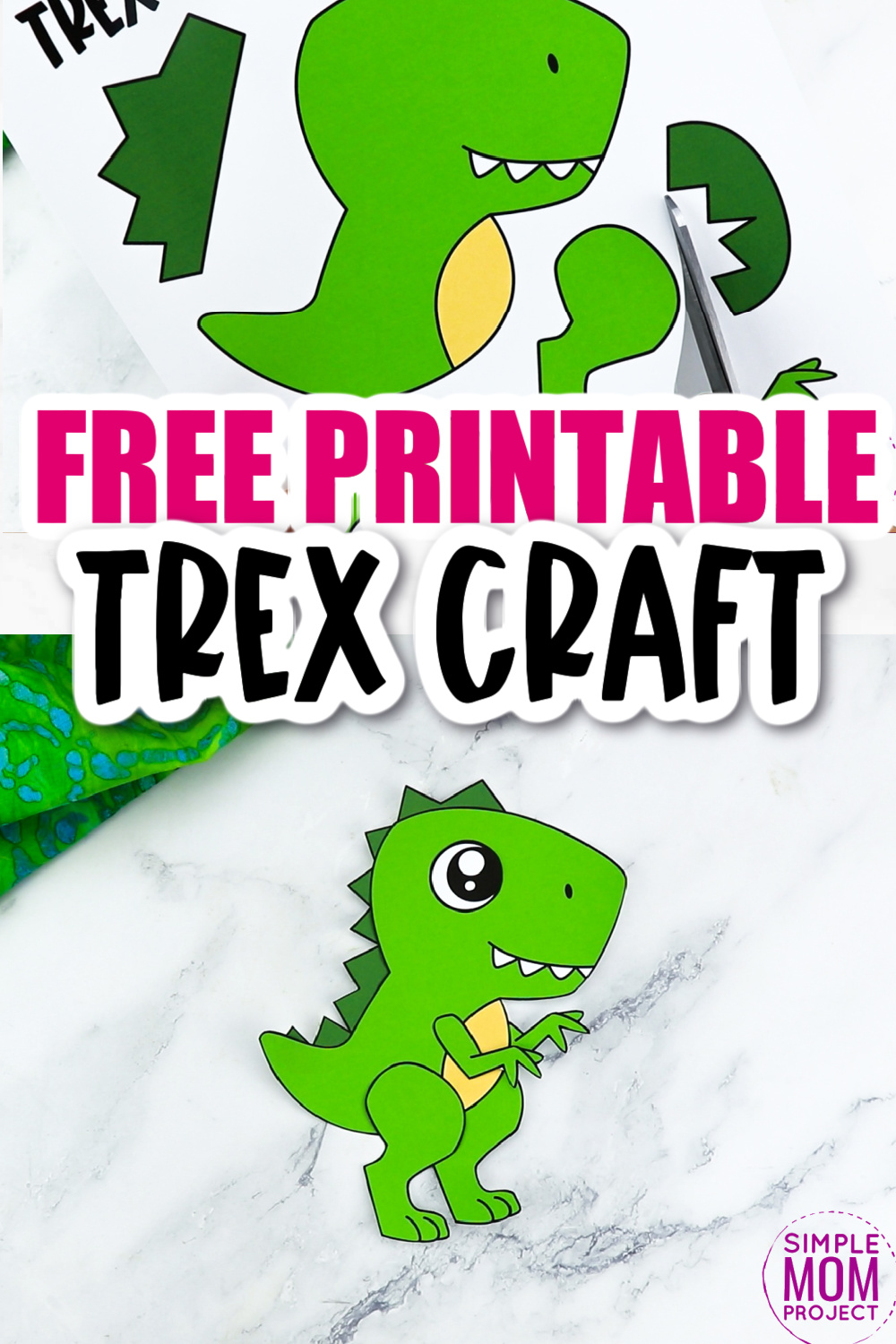 Free Printable Tyrannosaurus Rex Craft Template - Simple Mom Project