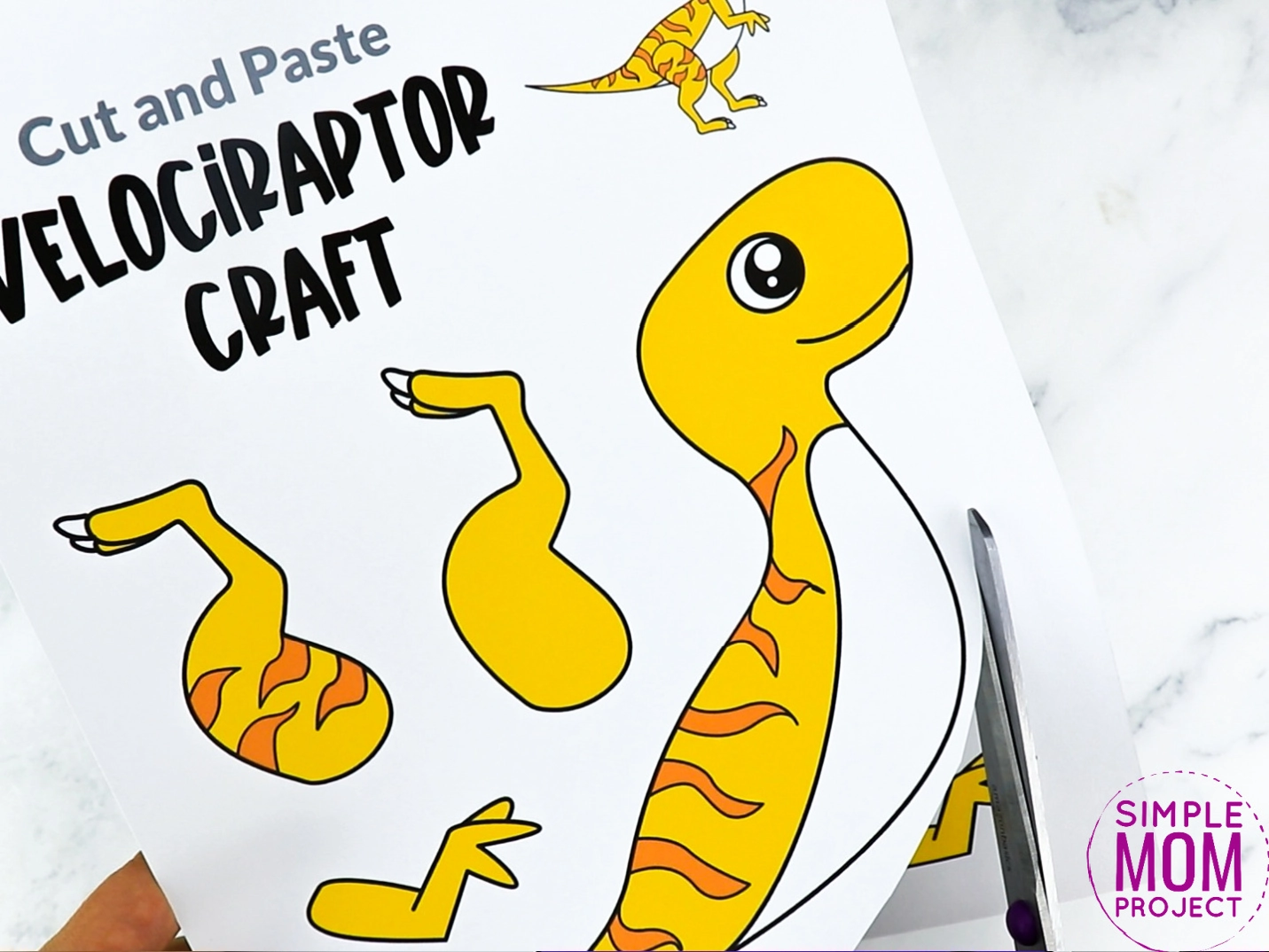 Free Printable Velociraptor Craft Template – Simple Mom Project