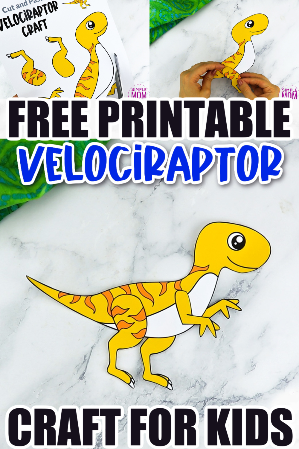 Free Printable Velociraptor Craft Template – Simple Mom Project