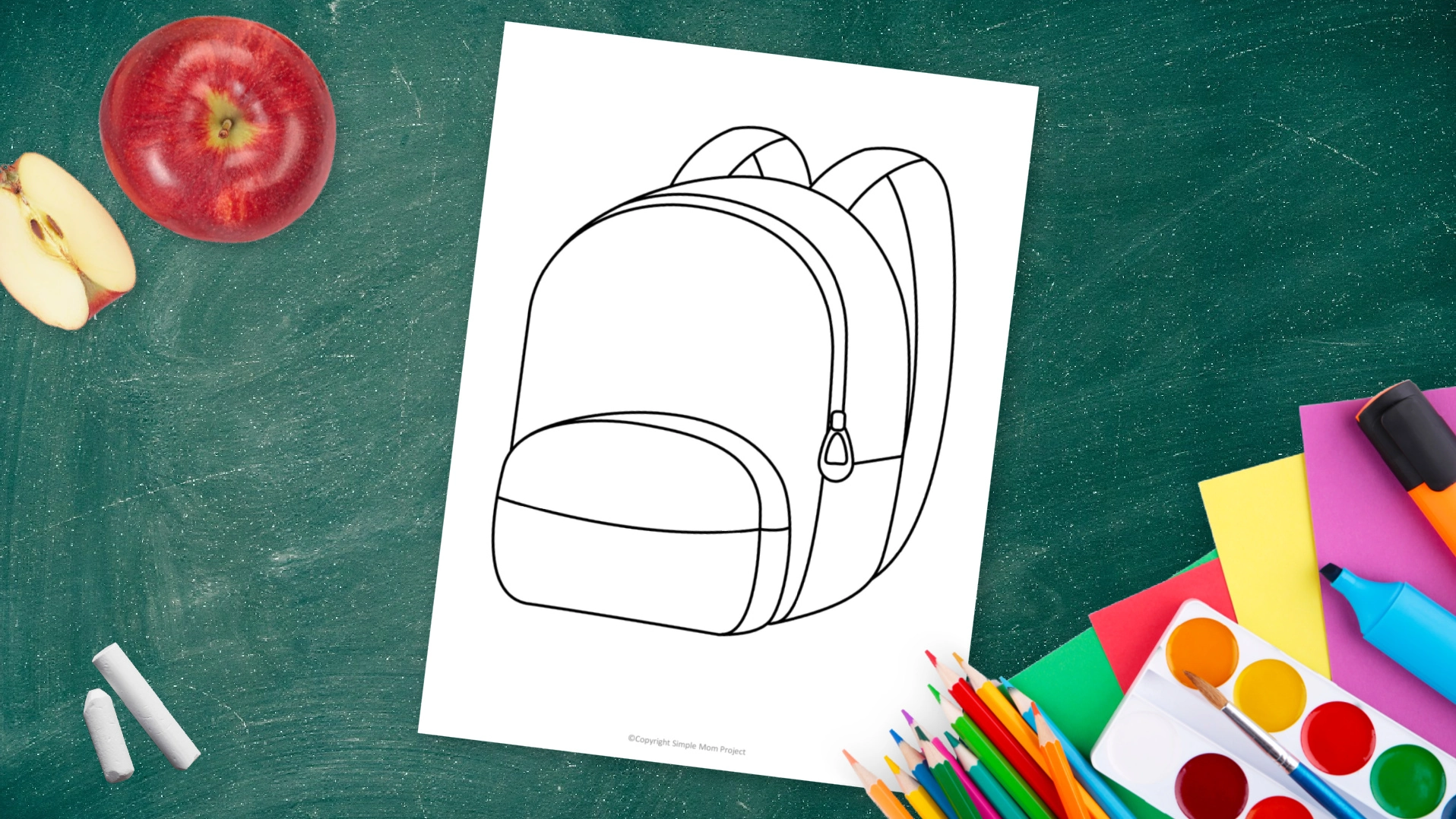 School backpack, schoolbag, office supplies one line continuous drawing.  Back to school continuous one line illustration Stock Vector Image & Art -  Alamy