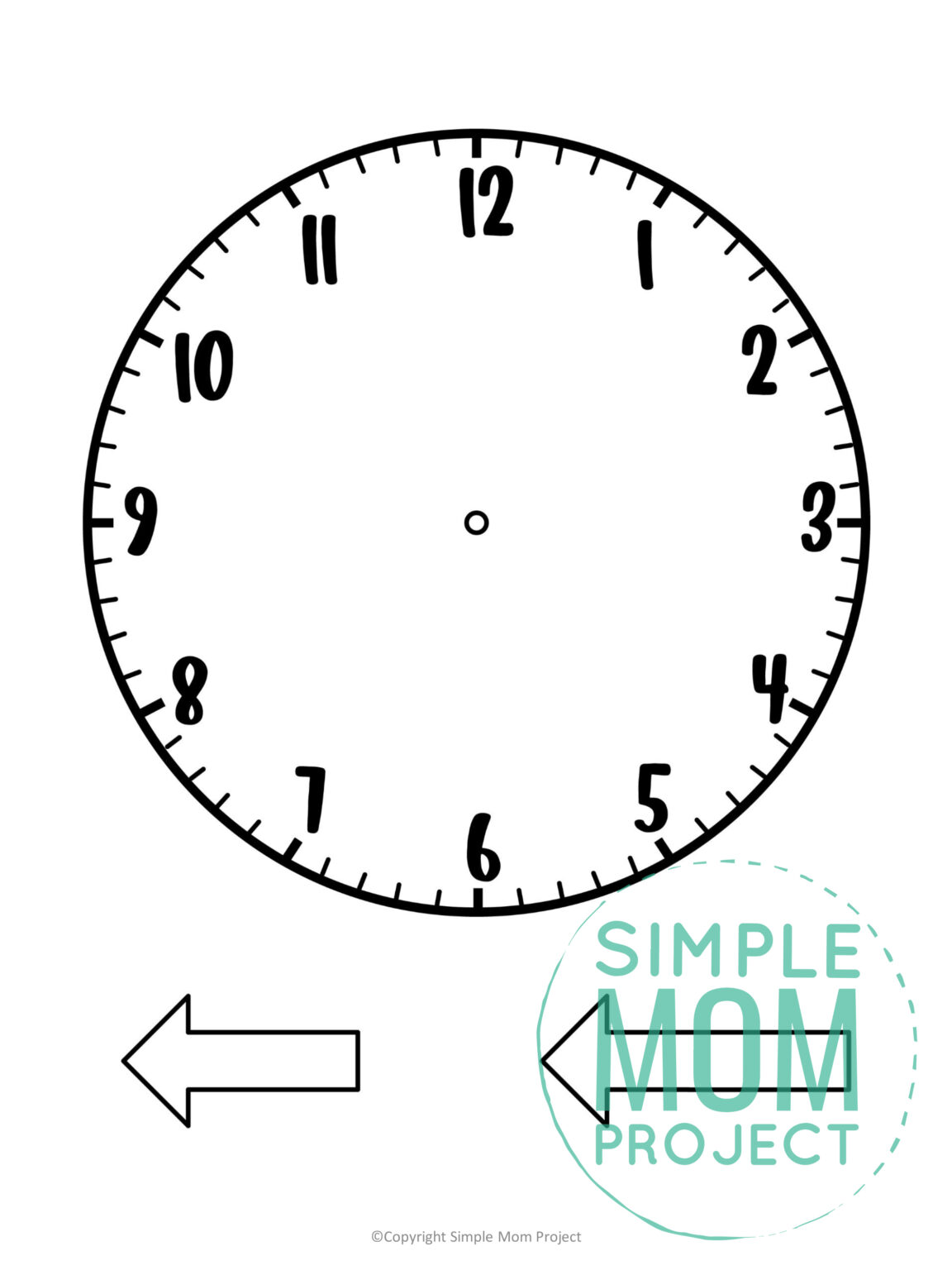 Free Printable Clock Template Simple Mom Project