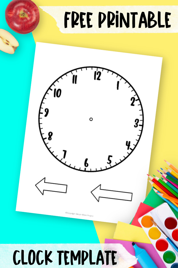 Free Printable Clock Template Simple Mom Project