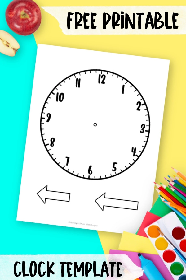 Clock Hands Template Printable