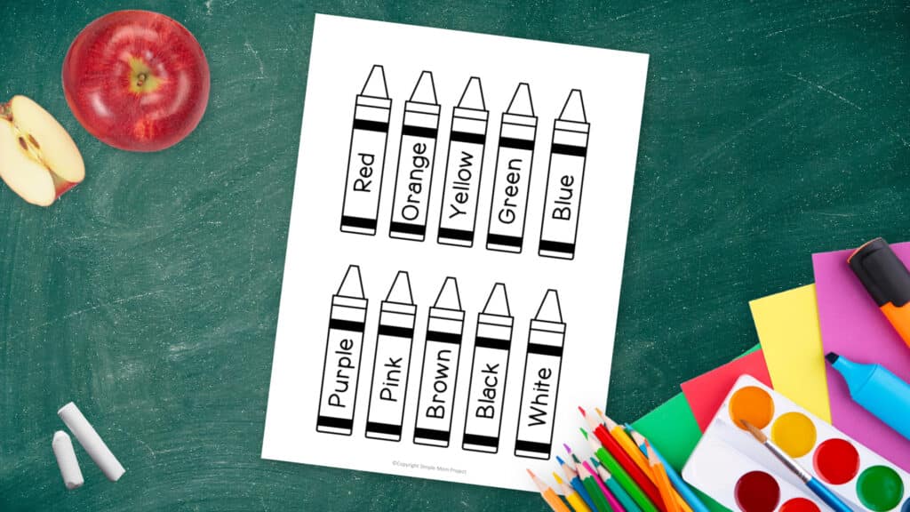 Free Printable Crayons Template - Simple Mom Project