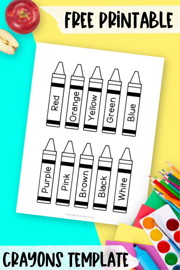 free printable crayons template simple mom project