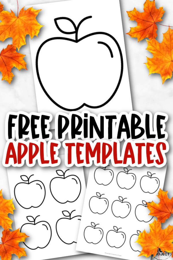 Free Printable Apple Template for Fall Crafts, Autumn Apple Crafts, Teacher Appreciation Crafts 3