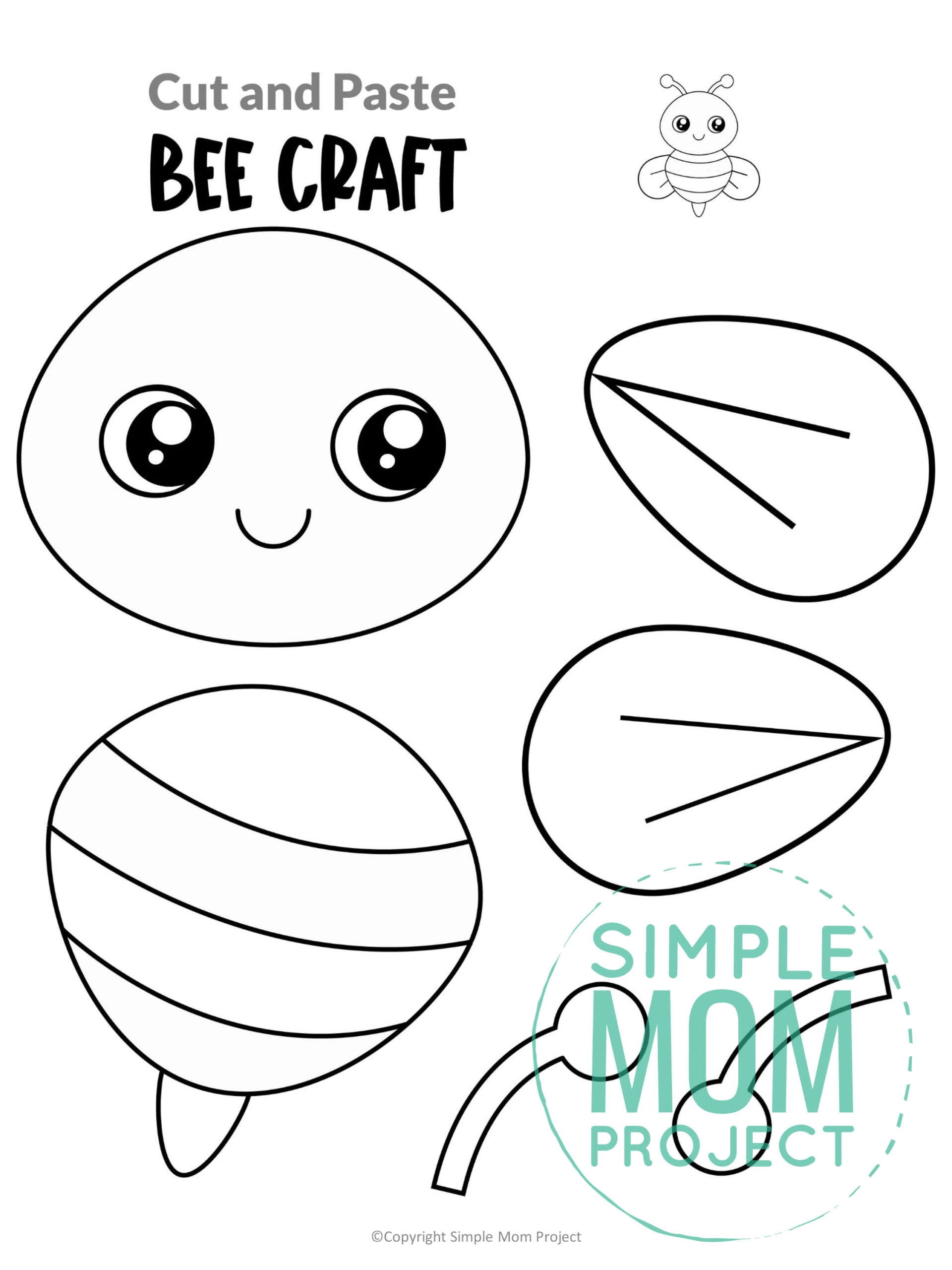 Printable Bug And Insect Craft Templates Simple Mom Project