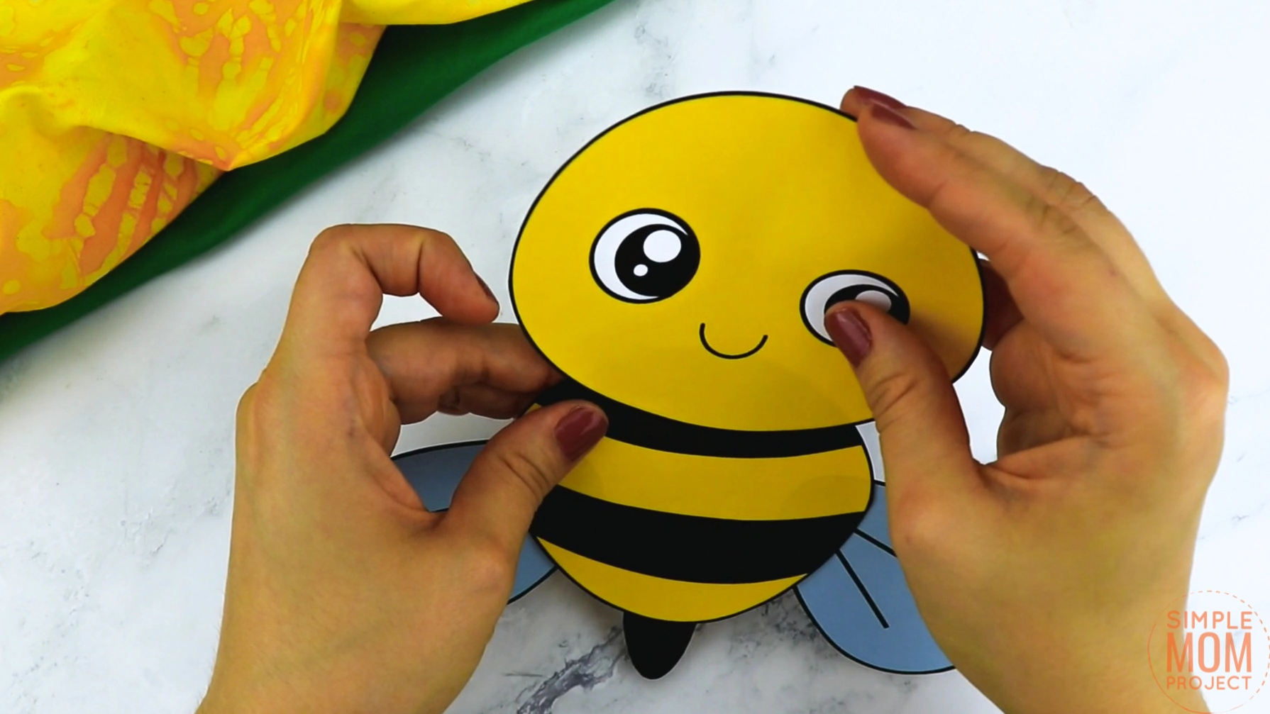 Free Printable Bee Craft for Kids, preschoolers and toddlers