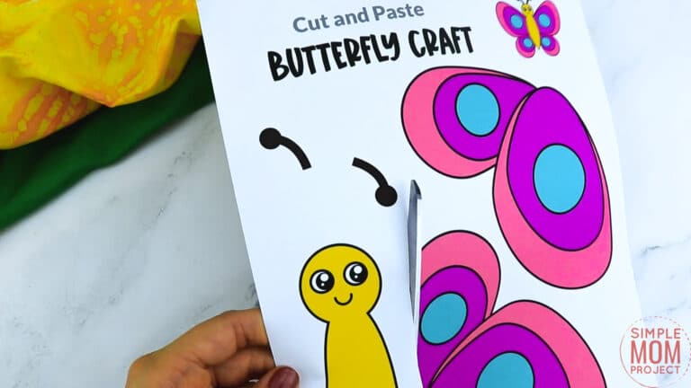 Free Printable Butterfly Craft Template | Easy Cut and Paste Activity ...